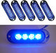 5 бр. Mk-087 автомобилни камионни 4LED индикаторни лампи синя светлина