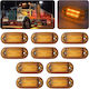 10 Stück Mk-019 Auto LKW 6LED Anzeigelichter Seitenmarkierungsleuchte Gelbes Licht