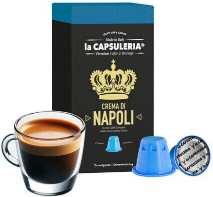 Kaffeekapseln kompatibel mit Nespresso-Maschinen 10 Stück - Crema Di Napoli Kaffeekapseln - La Capsuleria