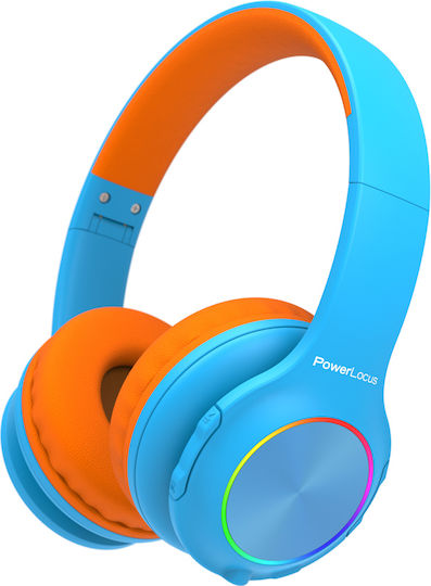 PowerLocus PLED Безжични / Жични Over Ear Слушалки с 30 часа Работа Blue/Orange