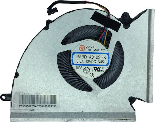 Laptop CPU Cooling Fan MSI GP76 GE76 Raider 10UH PABD1A010SHR-N451 OEM Code 80927