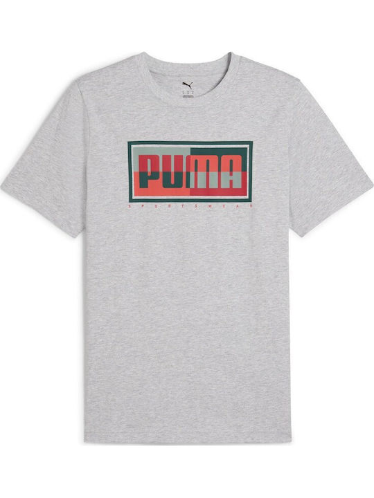 PUMA Graphics Box T-shirt Γκρι