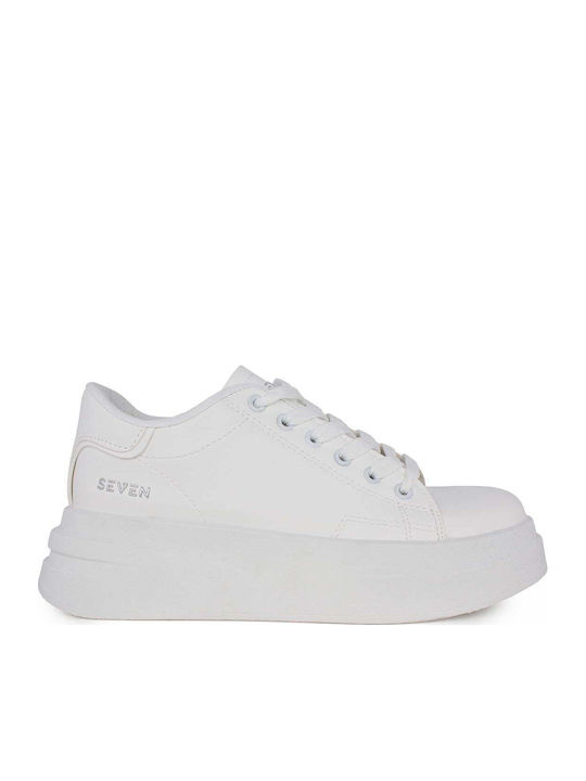 Adidași Flatforms Pentru Femei Albă