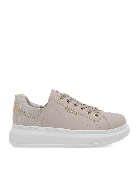 Damen Flatforms Sneakers Beige