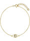 Ioannis Kosmima Women's Bracelet with design Eye made of Silver Gold Plated