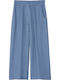 Γυναικεία Ζιπ Κιλότ με Λάστιχο Light Blue