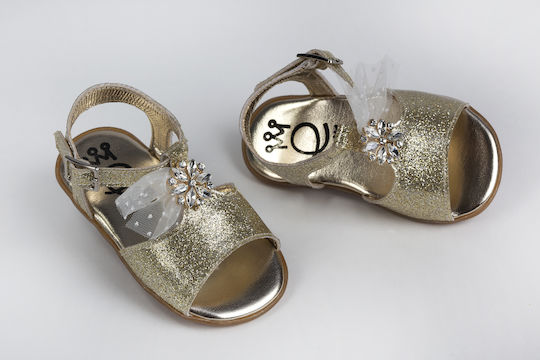 Ever Kid Gold Baptism Soft Sole Sandals