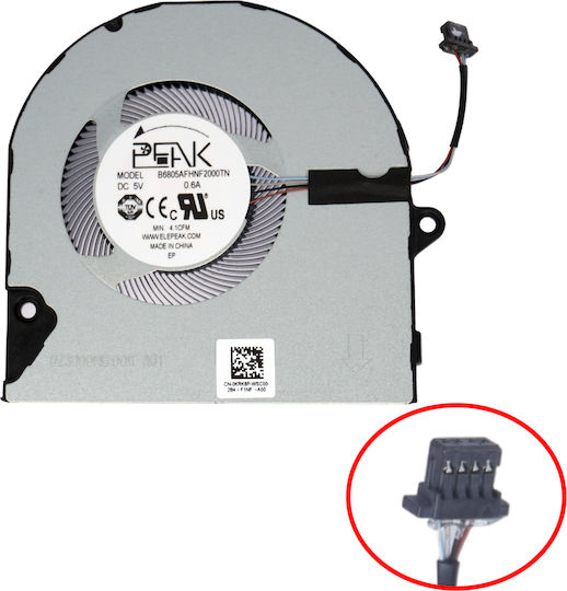Laptop CPU Cooling Fan Dell Inspiron 7415 5410 2-in-1 Inspiron 5510 023.100nb.0021 Bn6805s5h-n00p Krk6p 0krk6p Eg50050s1-ch90-s9a 4pin Code 81157