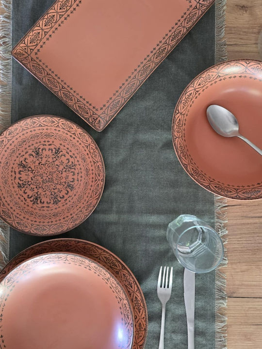Oriana Ferelli Orange Porcelain Dinnerware Set 40pcs