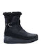 Stiefeletten Damen mit Plattform & Pelz Schwarz 21M512