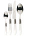 Casa Bugatti Optical Old-silver Set de Tacâmuri Inoxidabil Albe 24buc