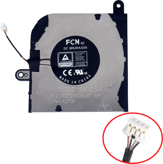 Laptop CPU Cooling Fan Dell Latitude 5420 E5420 0HX40M OHX40M HX40M EG50050S1-CH10-S9A P137G FN71 DFS5K12304363T 4Pin Code 81165