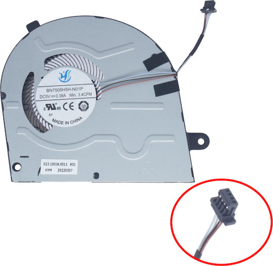 Laptop CPU Cooling Fan Independent Graphics Dell Inspiron 7400 P123g Inspiron 5300 5301 Bn7505h5h-n01p 023.100ja.0011 Cn-0f4r10-wsc00-237-m10u-a00 F4r10 0f4r10 4pin Code 81152