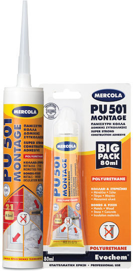 Mercola Pu 501 Montage Κόλλα Πλαστικών 80ml