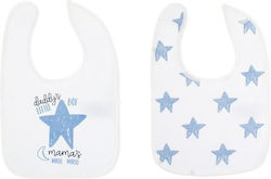 Prestige Waterproof Bib Fabric with Hoop & Loop Fastener White, Sky Blue 2pcs Prestige Waterproof Bib Fabric with Hoop & Loop Fastener White, Sky Blue 2pcs