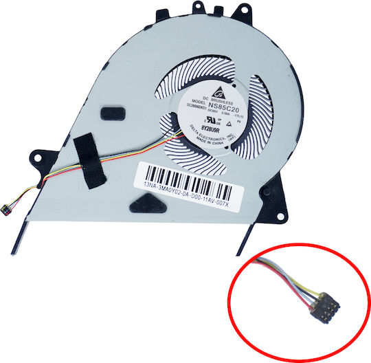 Laptop CPU Cooling Fan Asus Vivobook S14 S430 X430 S4300u 13nb0j40t01111 13nb0j40t01011 Eg50050s1-cd90-s9a 4pin Code 81015