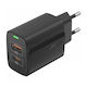 Foneng Φορτιστής με Θύρα USB-A και Θύρα USB-C και Καλώδιο USB-C - USB-C 20W Power Delivery Μαύρος (EU66)