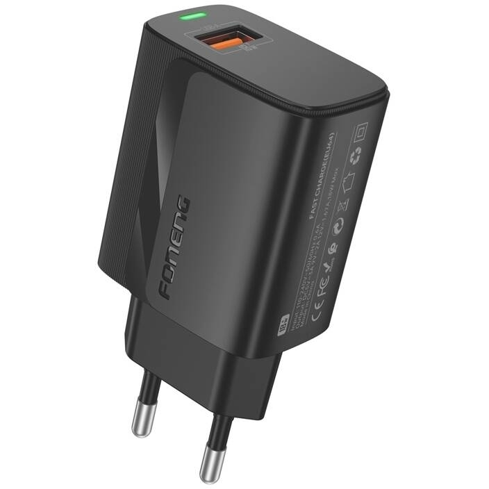 Foneng EU64 φορτιστής USB-A Μαύρο