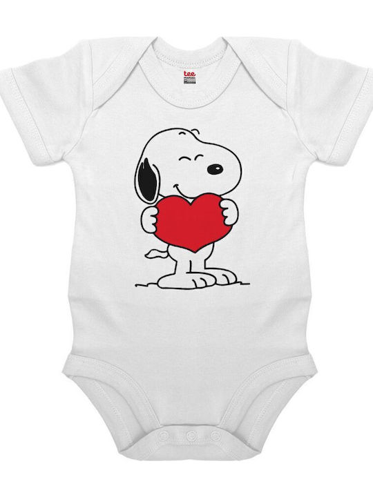 Koupakoupa Snoopy Takemy Heart Kurzärmelig White