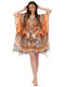 Indischer Kaftan Poncho Ar219-a Solo Me Damen 90cm x 90cm Einheitsgröße