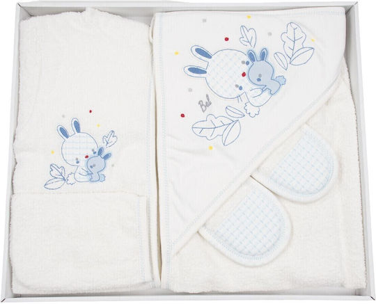 Baby-Bademantel-Set 872-1 Himmelblau