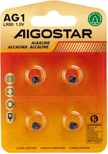 Aigostar Batterien Alkalisch für Uhren LR60 1.5V 4Stück