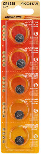 Aigostar Batterien Lithium für Uhren CR1225 3V 5Stück