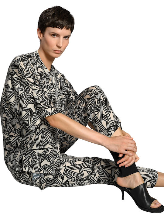 Dama Tesatura Pantaloni Beige Multi