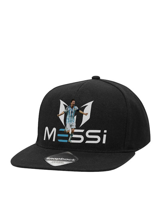 Leo Messi Adult Flat Snapback Hat Black 100% Co...