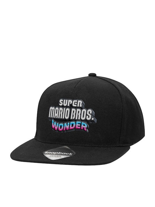 Черна шапка с права козирка Super Mario Wonder ...