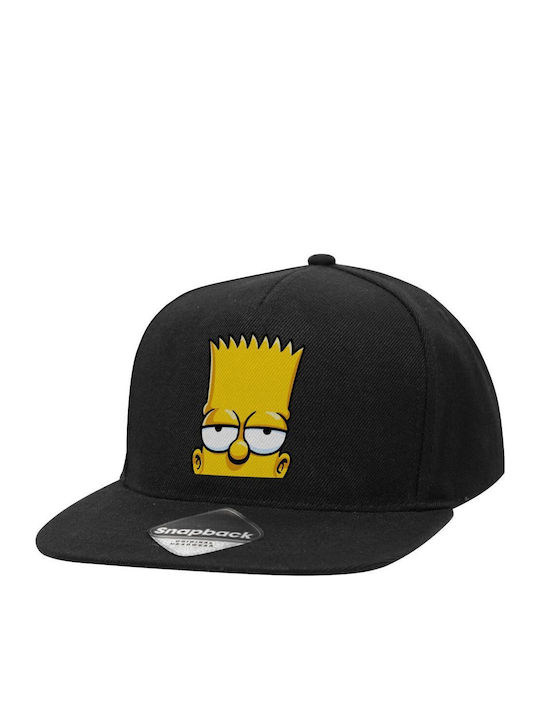 Simpsons Bart Adult Hat Flat Snapback Black 100...