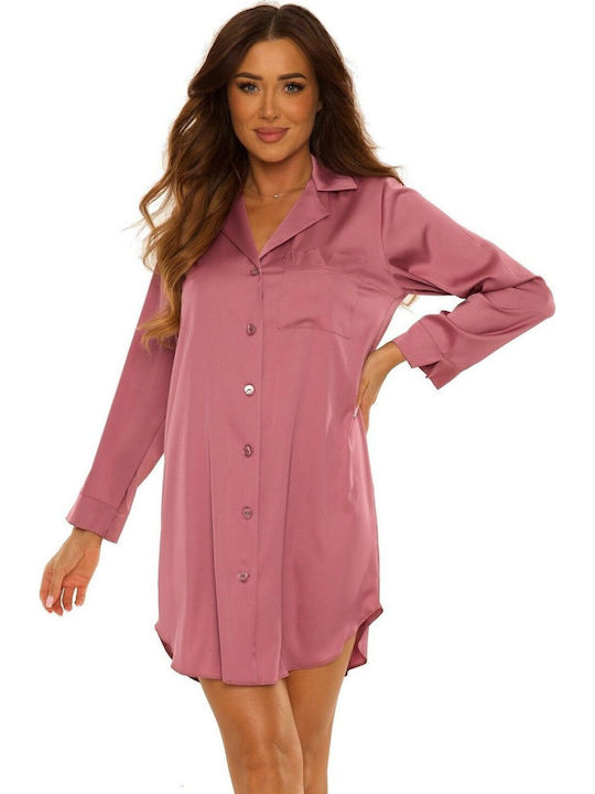 De Lafense Winter Damen Nachthemd Blueberry