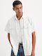 Western Short-sleeved Cotton Shirt White