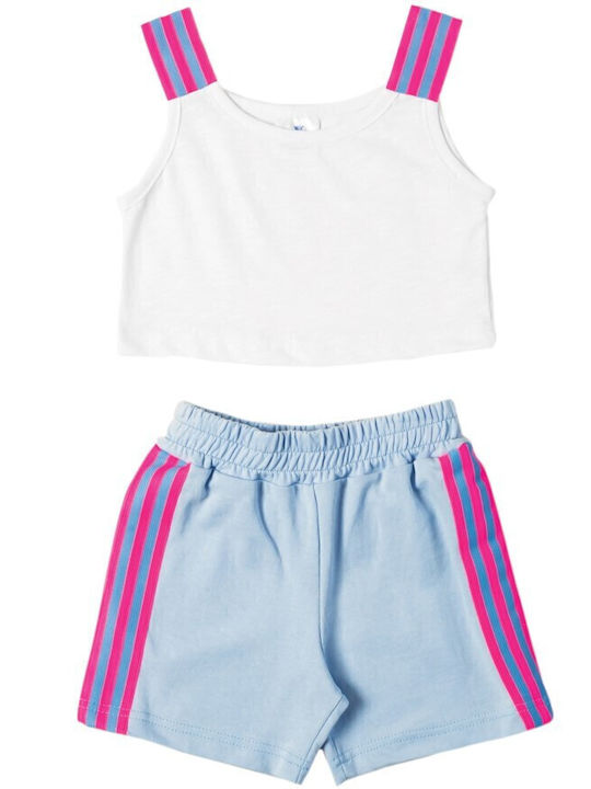 Kinder-Set mit Shorts Sommer 2Stück Weiß
