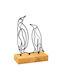 Decorative Penguins Pingu 565tnl1250 26x8x17cm Natural-black Aberto Design Metal Wood