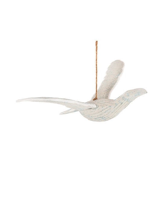 Hanging Decorative Large Seagull Fb94302 Albizia Wood Bluewash 93x62x12-100cm