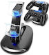 Stație de încărcare pentru 2 controllere PS4 cu iluminare LED Negru