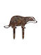Gartenboden-Dekoration Dachs 565tnl1292 45x17cm Rost Aberto Design Metall