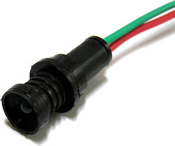 Светлинен индикатор Elmark D5mm 12-24V AC DC зелен червен