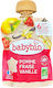 Babybio Frucht-Gemüse-Püree mit Geschmack Apfel - Erdbeere - Vanille 90gr für 6+ Monate