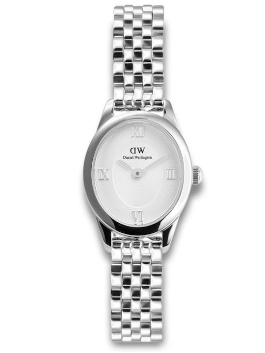 Daniel Wellington Γυναικείο Ρολόι 22mm Μπαταρίας με Ασημί Μεταλλικό Μπρασελέ