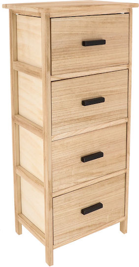 Eurocasa Mobilier Rafturi de baie Raft Baie Lemn 27.5x37.5x86cm Bej