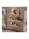 Ράφι Τοίχου A-g Prizma Gold Brown 62x18x62εκ.