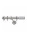 Κουρτινόξυλο Φ25 Inox Groove Νίκελ Σατινέ Διαστάσεις 100cm Ιδιότητες Κοντάρι Διπλο
