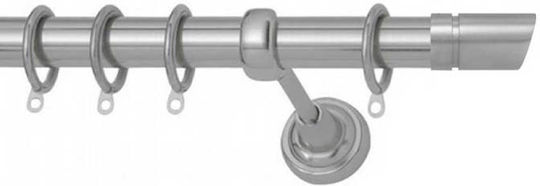 Curtain Pole F25 Inox Symi Nickel Satin Dimensions 100cm Properties Double Rod