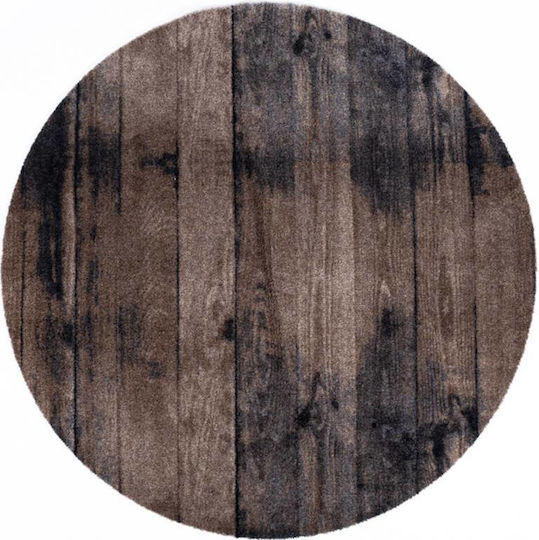 Sdim Runder Küchenmatte Rutschfeste Unterlage Universal 700 Holz Braun Φ100cm