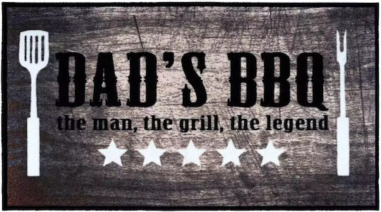 Sdim Kitchen Mat Non-Slip Underlay Bbq Mat 220 Dad's Bbq Man 67x120cm