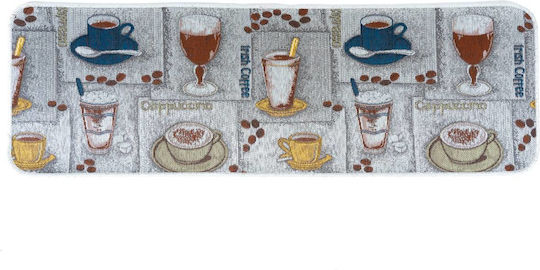 Sdim Küchenmatte Rutschfest Collage 6502 Grau 50x150cm