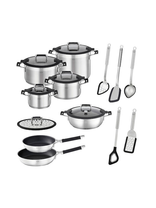 Rosle Silence Pro Set De Vase De Gătit Din Oțel Inoxidabil 5 Piese