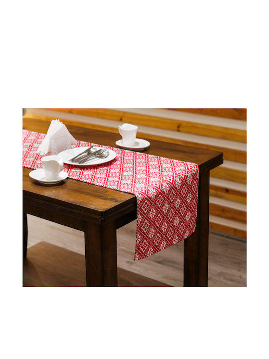 Liolios Home Χριστουγεννιάτικο Υφασμάτινο Νιφάδες 50x50εκ.